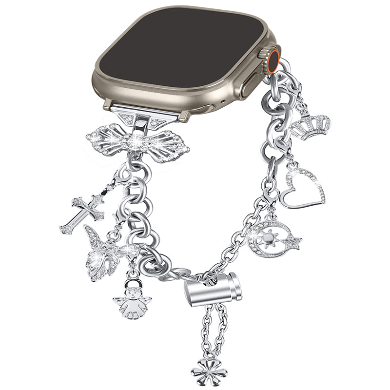 For Apple Watch Series 9 8 7 41mm 6 5 4 SE SE (2022) SE (2023) 40mm 3 2 1 38mm Multiple Pendant Design Wrist Strap Bracelet Watch Band For Apple Watch Series 9 8 7 41mm 6 5 4 SE SE (2022) SE (2023) 40mm 3 2 1 38mm Multiple Pendant Design Wrist Strap Bracelet Watch Band